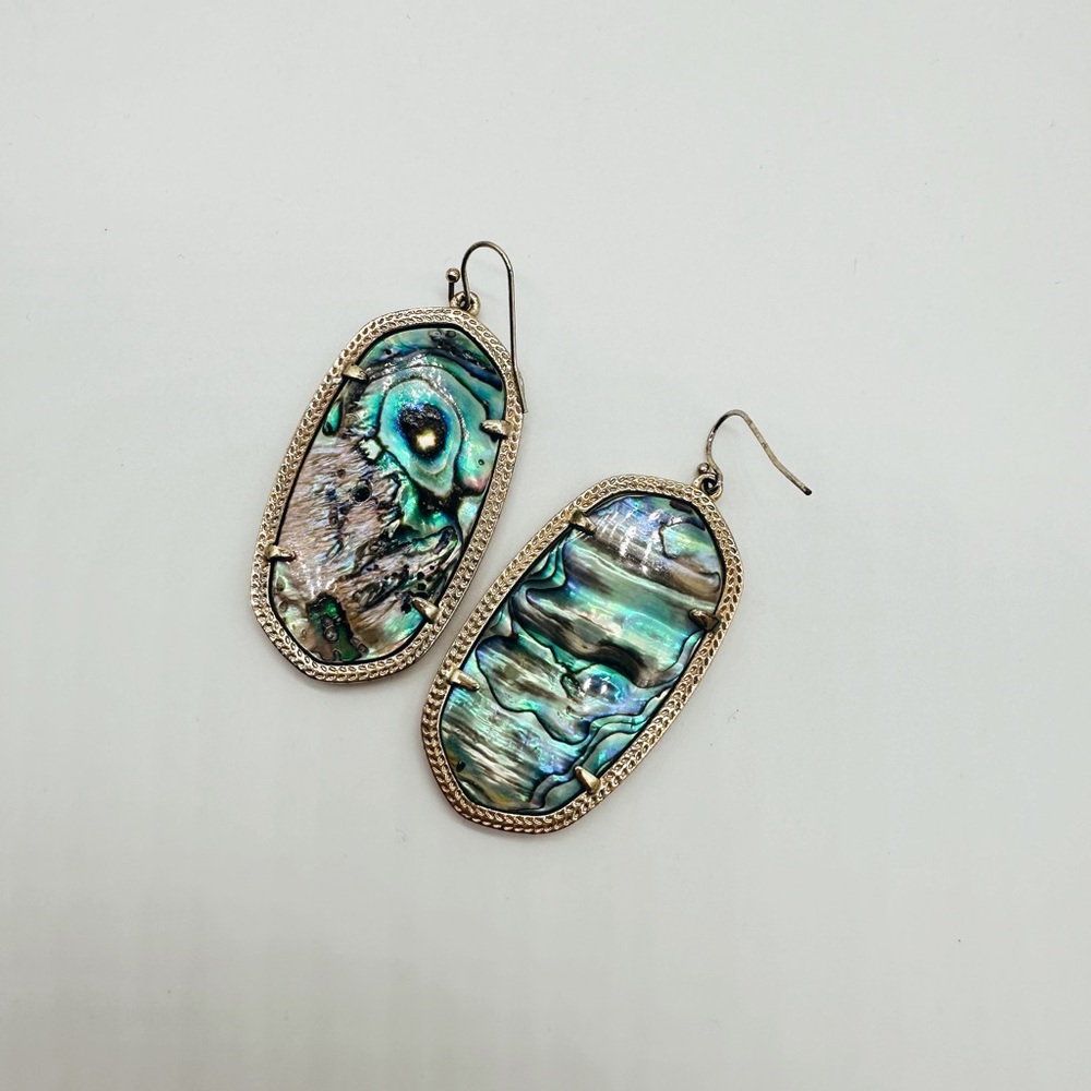 Kendra Scott Gold/Abalone Mother of Pearl Danielle Drop Earrings